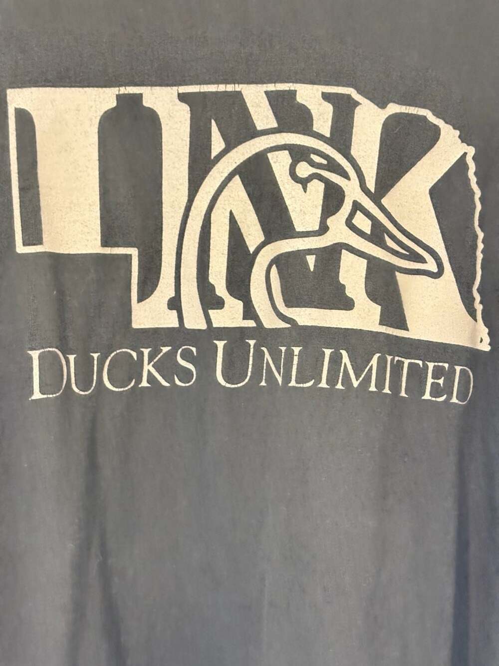Comfort Colors Ducks Unlimited Long Sleeve Size XL Gray Cotton Tee